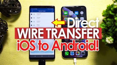 how to transfer from android to iphone with cable