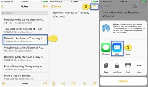 how to transfer iphone notes to email