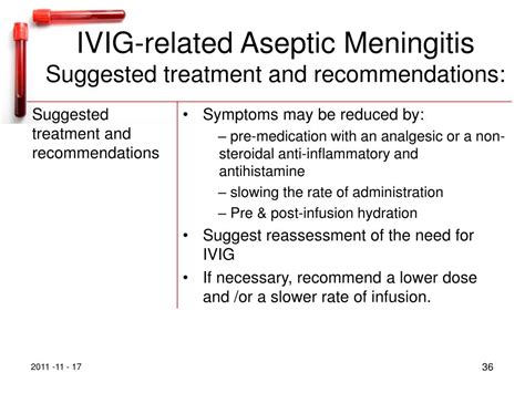 how to treat aseptic meningitis from ivig
