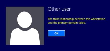 how to troubleshoot trust relationship error