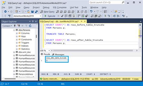how to truncate multiple tables in sql