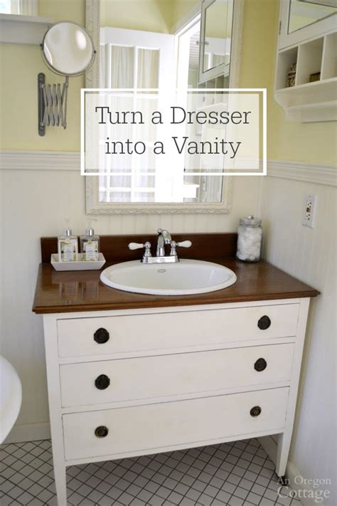 How To Turn A Dresser Into A Bedroom Vanity