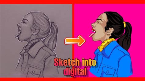 how to turn a sketch into a digital image