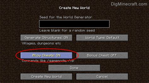 How To Turn Cheats On With Commands