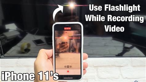 how to turn flashlight on while using camera