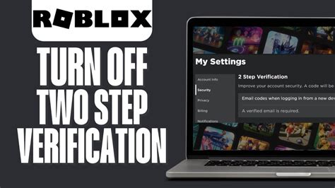 how to turn off 2 step verification roblox without email