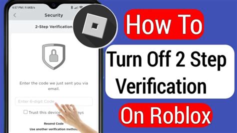 how to turn off 2-step verification without signing in roblox
