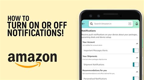 how to turn off amazon email notifications in app
