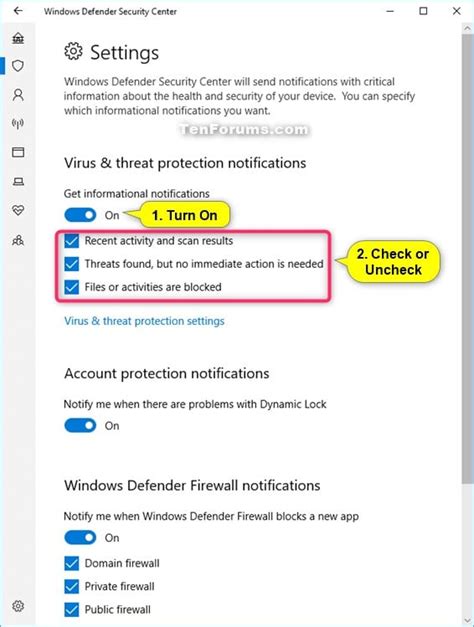 how to turn off antivirus notifications in windows 10