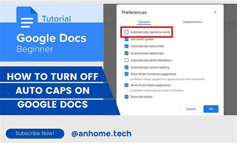 how to turn off auto caps lock in google docs