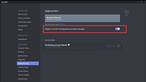 how to turn off discord game detection
