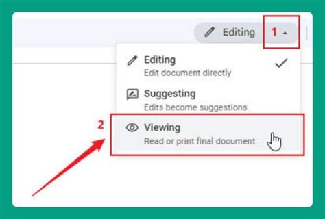 how to turn off editing in google docs