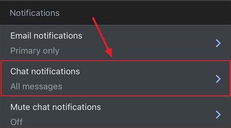 how to turn off google chat notifications in gmail app