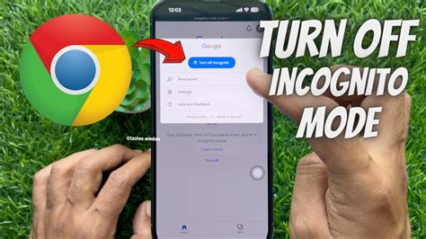 how to turn off incognito mode in chrome on iphone