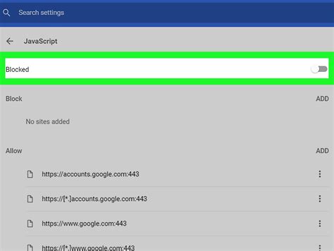 how to turn off javascript in chrome mac