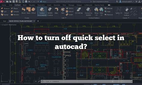 How To Turn Off Quick Select In Autocad
