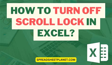 how to turn off screen lock in excel