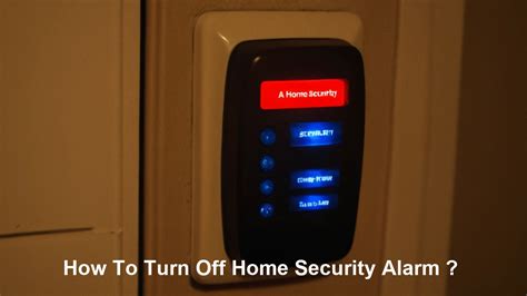 How To Turn Off Security Alarm With Code