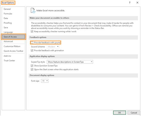 How To Turn Off Sound Notifications In Excel