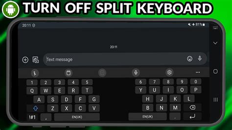 how to turn off split keyboard on android tablet