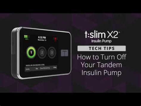 how to turn off tandem x2 pump