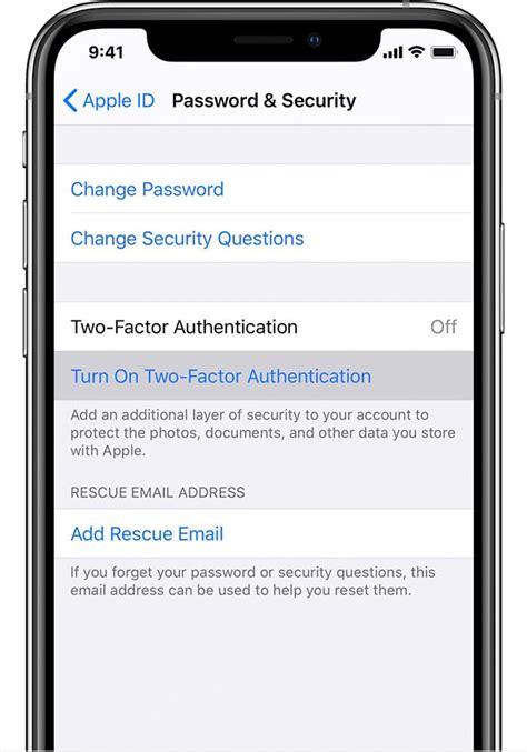 how to turn off two factor authentication code on iphone