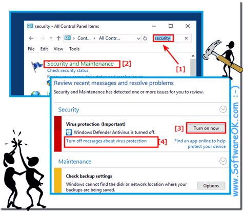 how to turn off virus notifications on windows 10