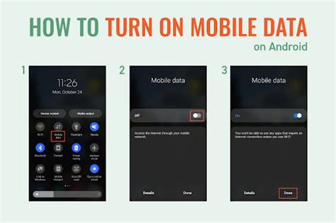 how to turn on data usage on android phone