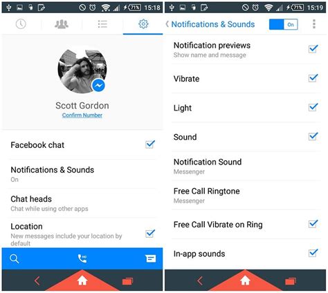 how to turn on facebook messenger notifications on android