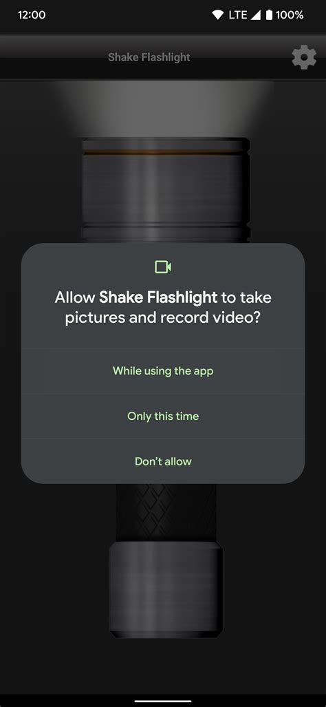 How To Turn On Flashlight With Shake