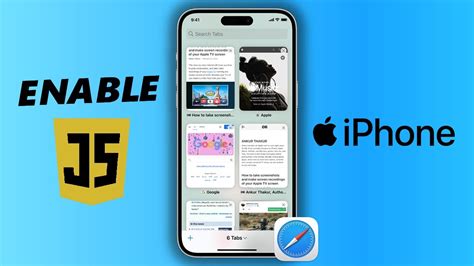 how to turn on javascript on safari iphone