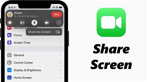 how to turn on screen share on iphone facetime in settings