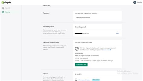 How To Turn On Two Step Authentication Shopify