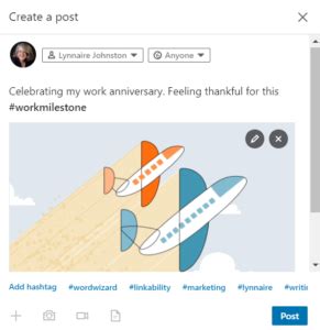how to turn on your work anniversary on linkedin