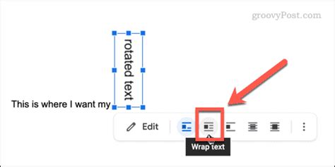 how to turn text sideways in docs