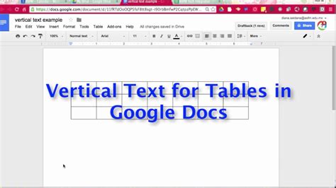 how to turn text vertical in google docs table
