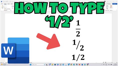 how to type 1 2 in word for mac