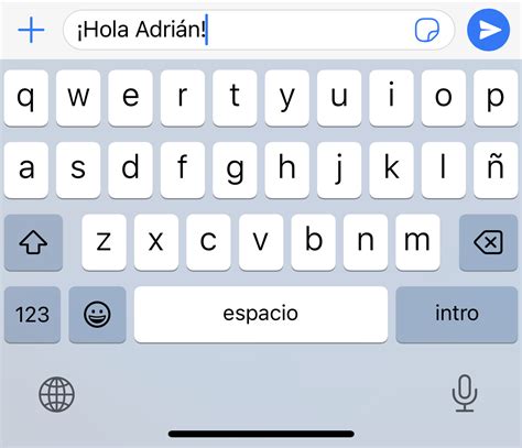 how to type a message in spanish
