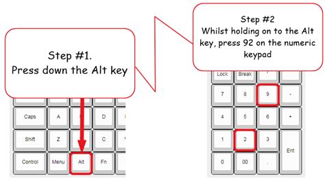 how to type backslash