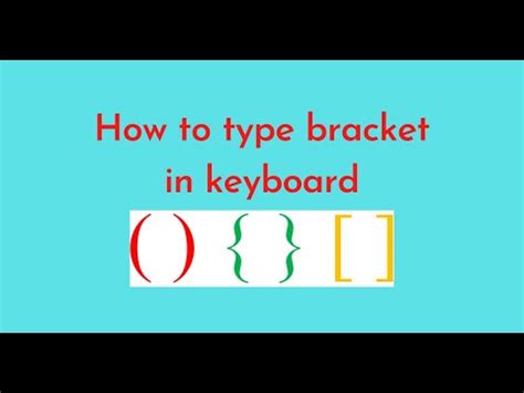 How To Type Bracket On Keyboard