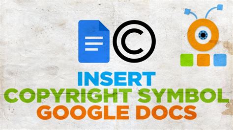 how to type copyright symbol in google docs