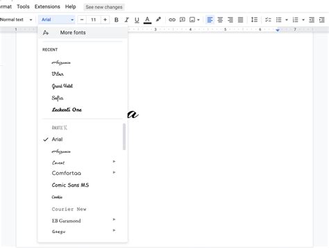 how to type cursive in google docs