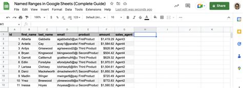 how to type data range in google sheets
