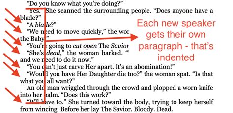 how to type dialogue in an essay