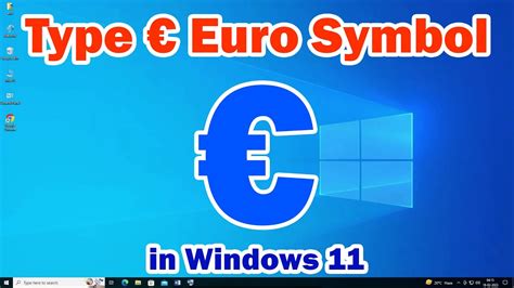 how to type euro sign windows 10