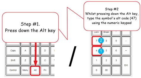 how to type front slash on keyboard