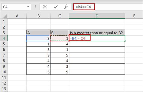 how to type more than or equal to in excel