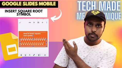 how to type square root on google slides
