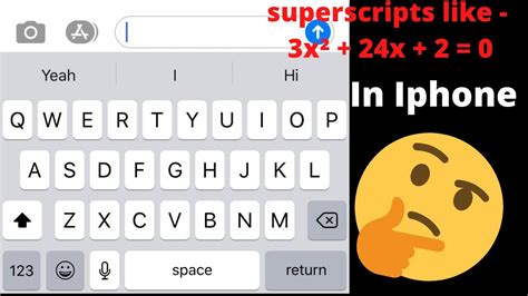 how to type superscript 2 on iphone