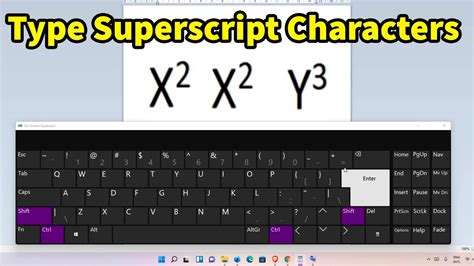 how to type superscript on keyboard